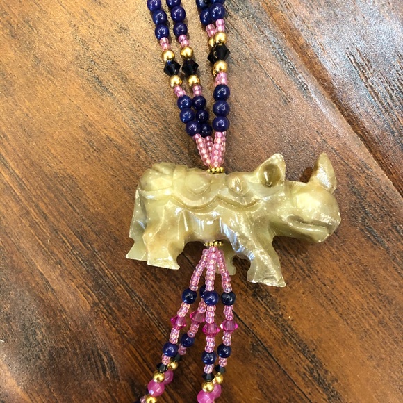 Handmade Rhino Necklace - Picture 3 of 5